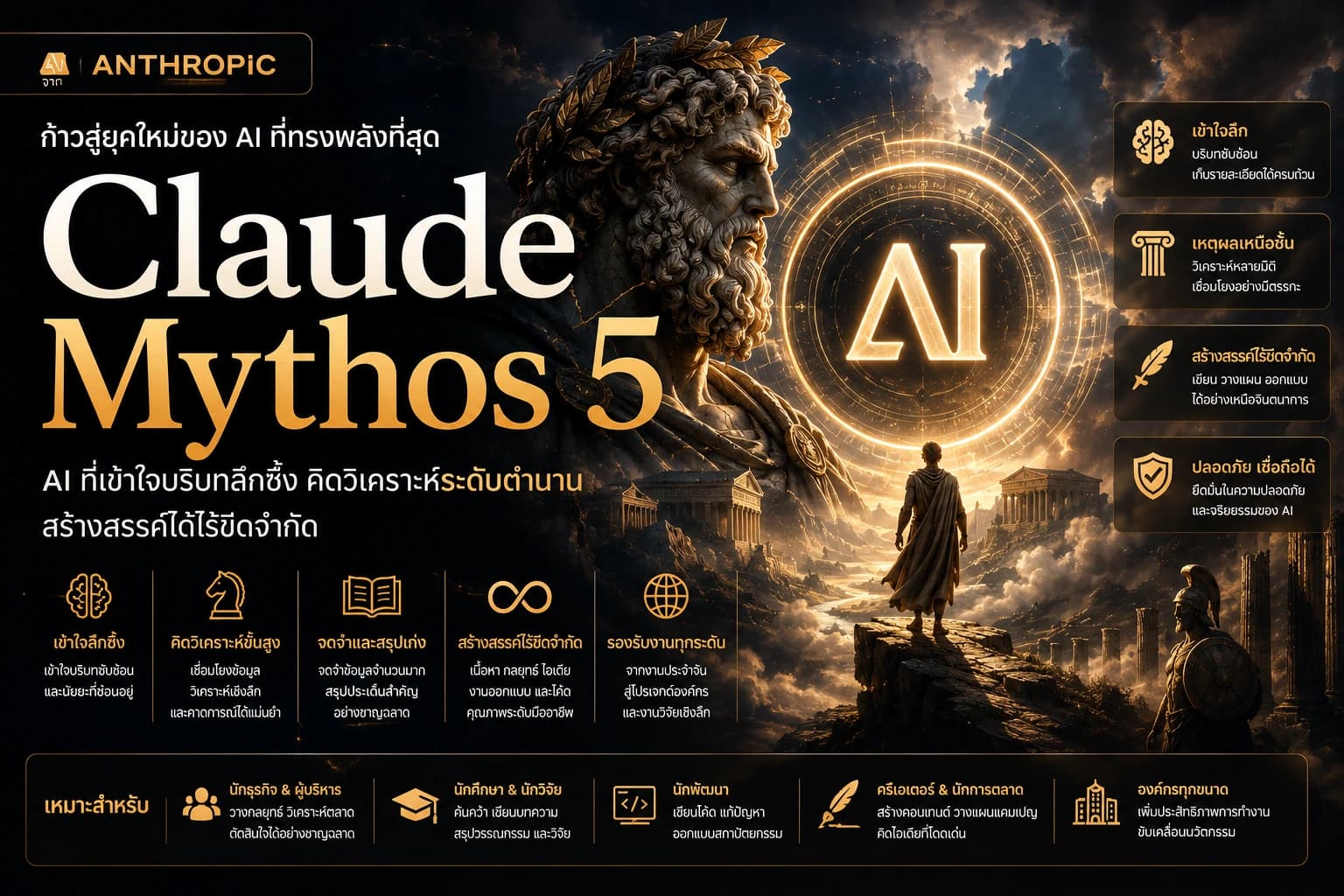Claude Mythos 5 จาก Anthropic: โมเดลวิเคราะห์เชิงแนวคิดที่เชื่อมโยงความรู้ข้ามสาขา