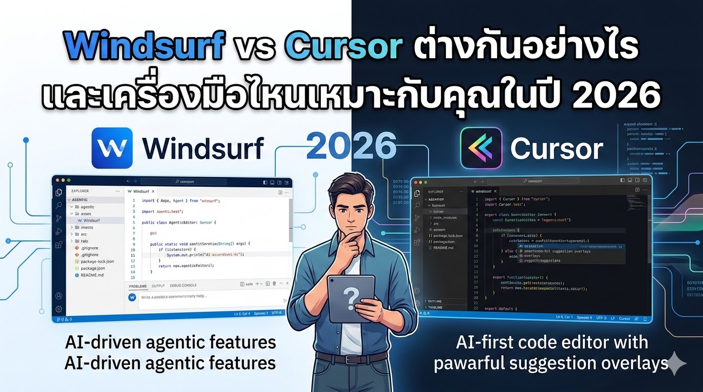 Windsurf vs Cursor ต่างกันอย่างไร และเครื่องมือไหนเหมาะกับคุณในปี 2026 ...